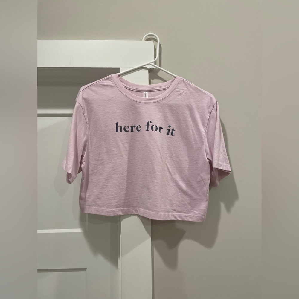 Fabletics Pink Graphic Crop Top
